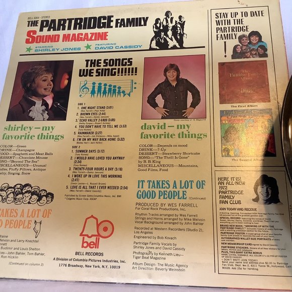 The Partridge Family, David Cassidy, Shirley Jones-Sound Magazine - Picture 3 of 8